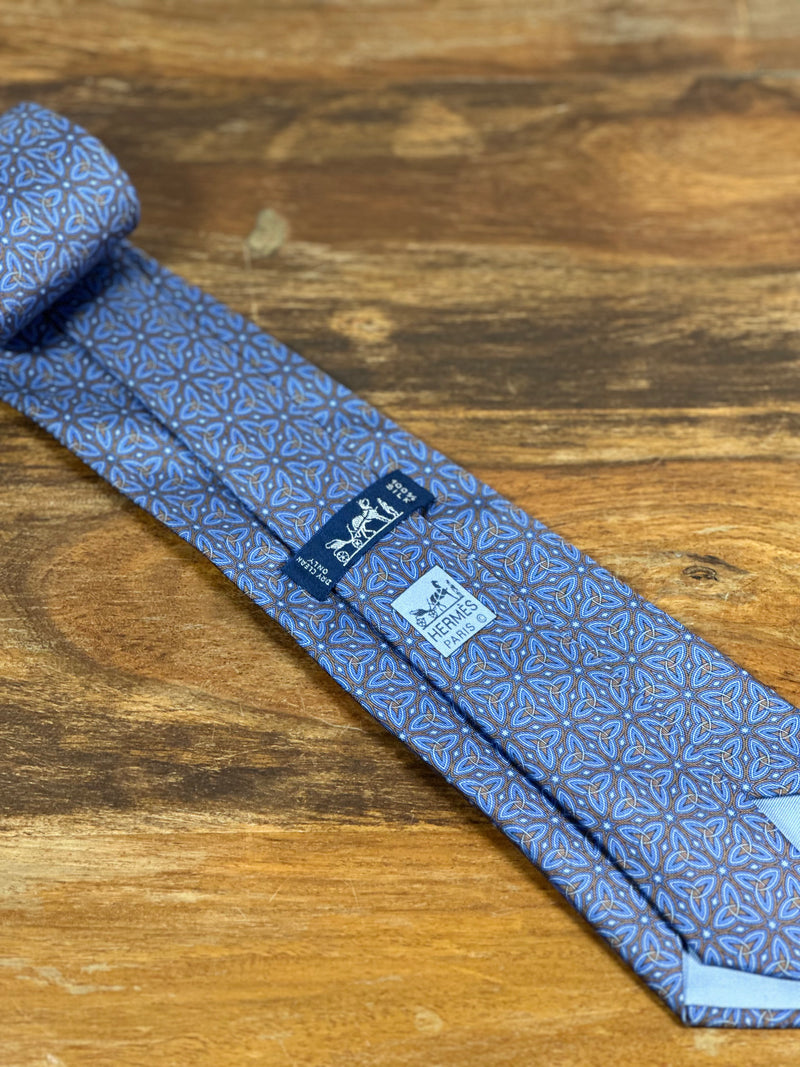 Corbata Hermés azul