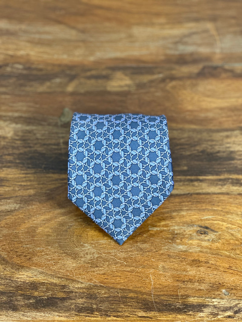 Corbata Hermés azul