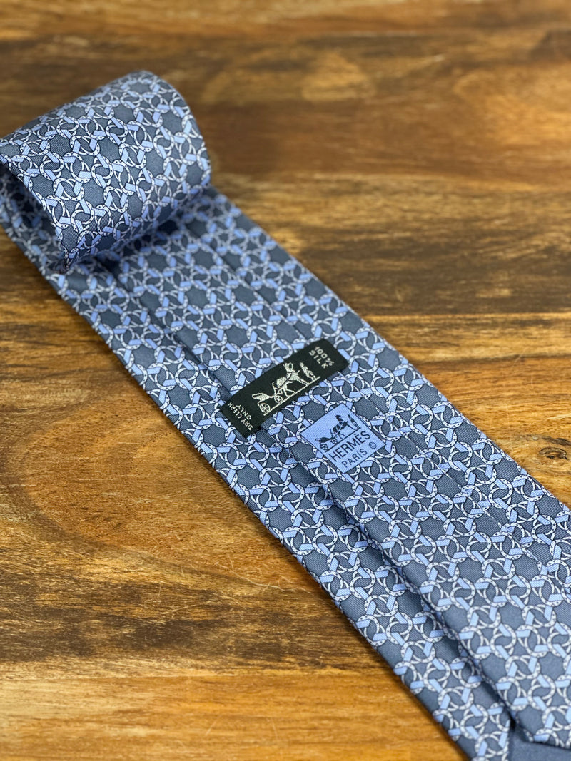 Corbata Hermés azul