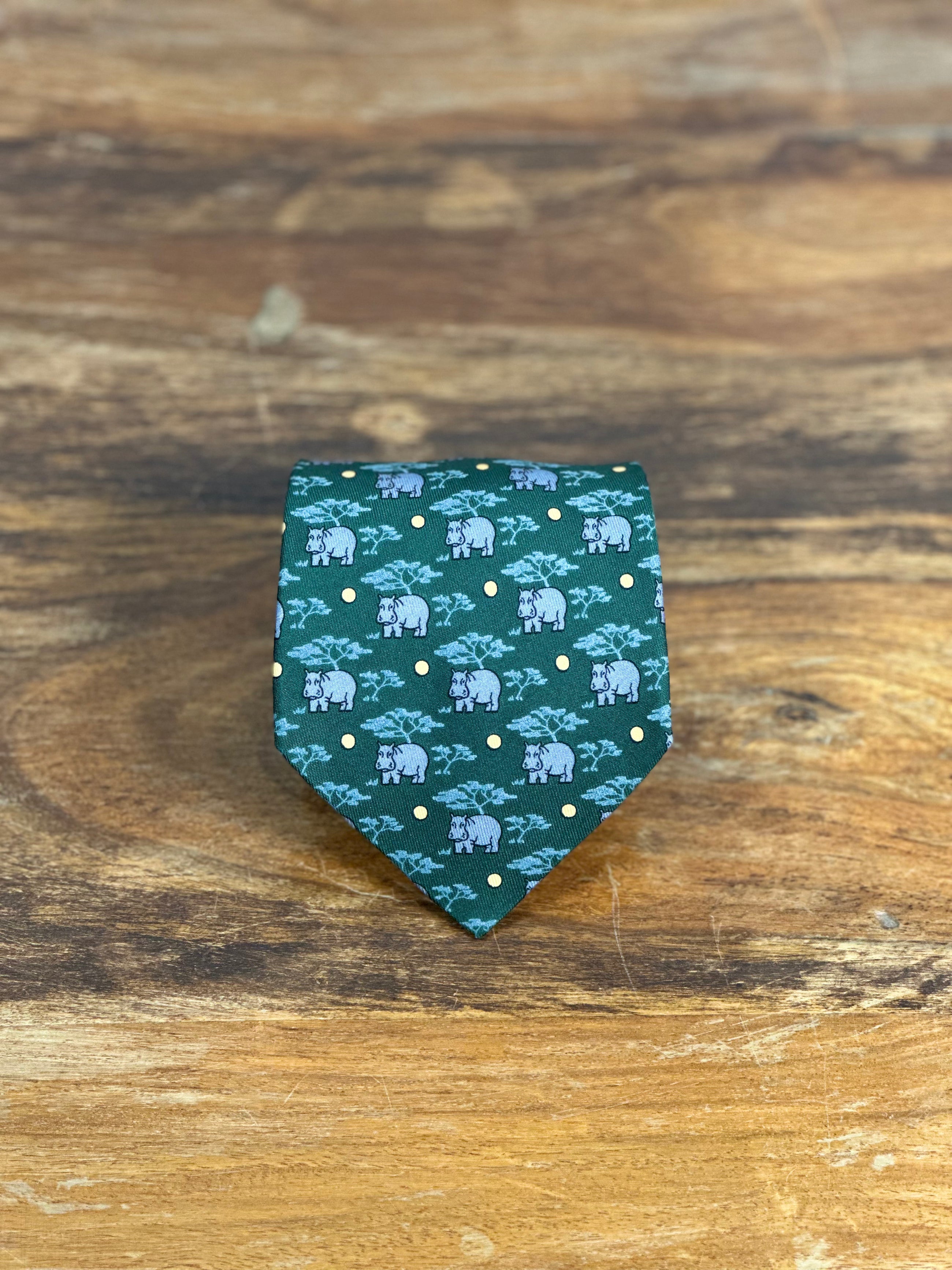 Corbata Hermés verde