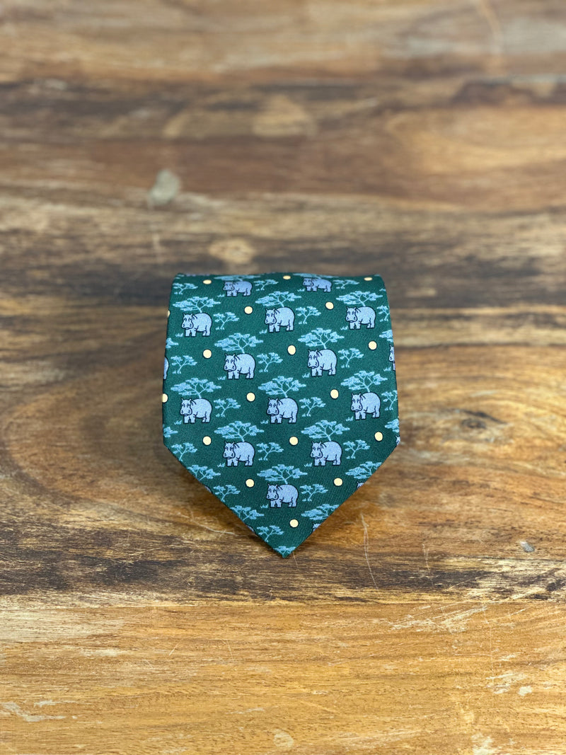 Corbata Hermés verde