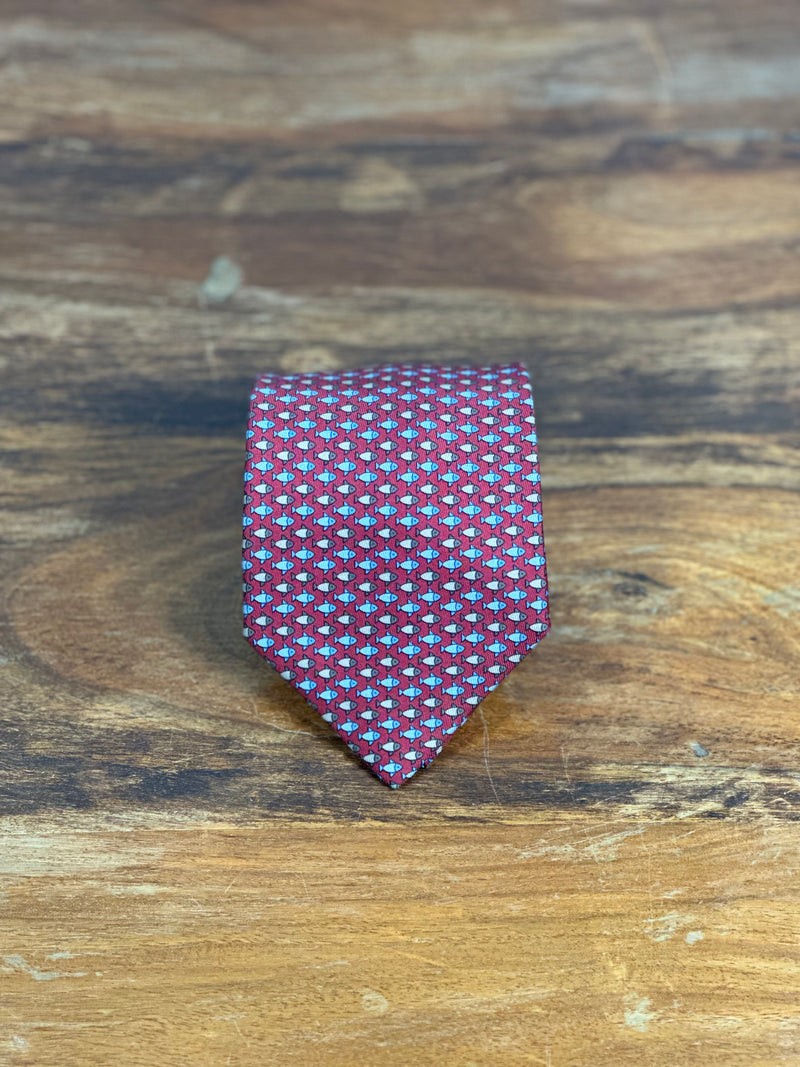 Corbata Hermés burdeos