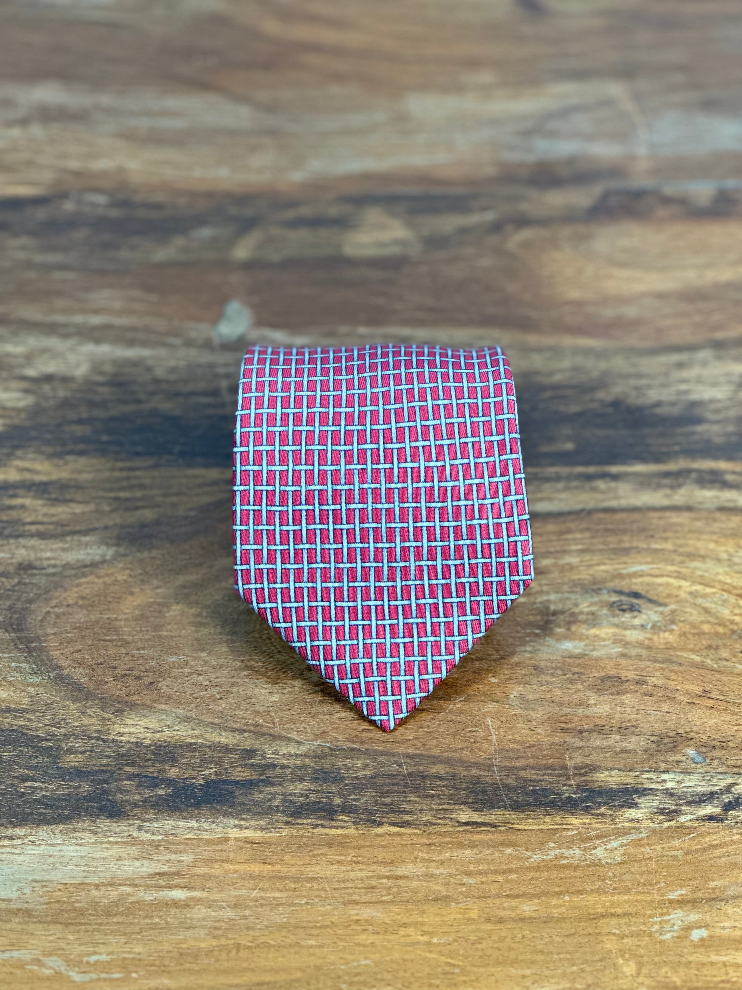 Corbata Hermés roja