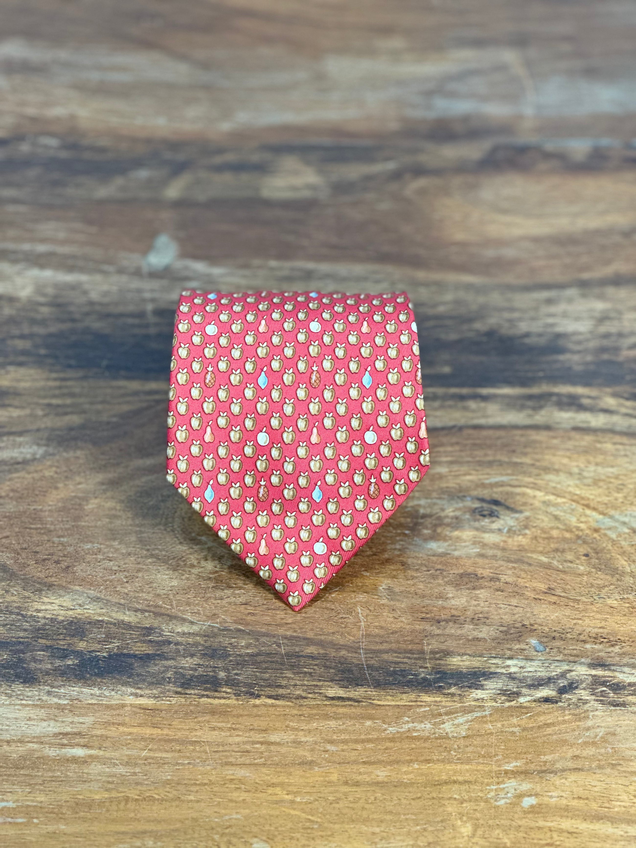 Corbata Hermés roja