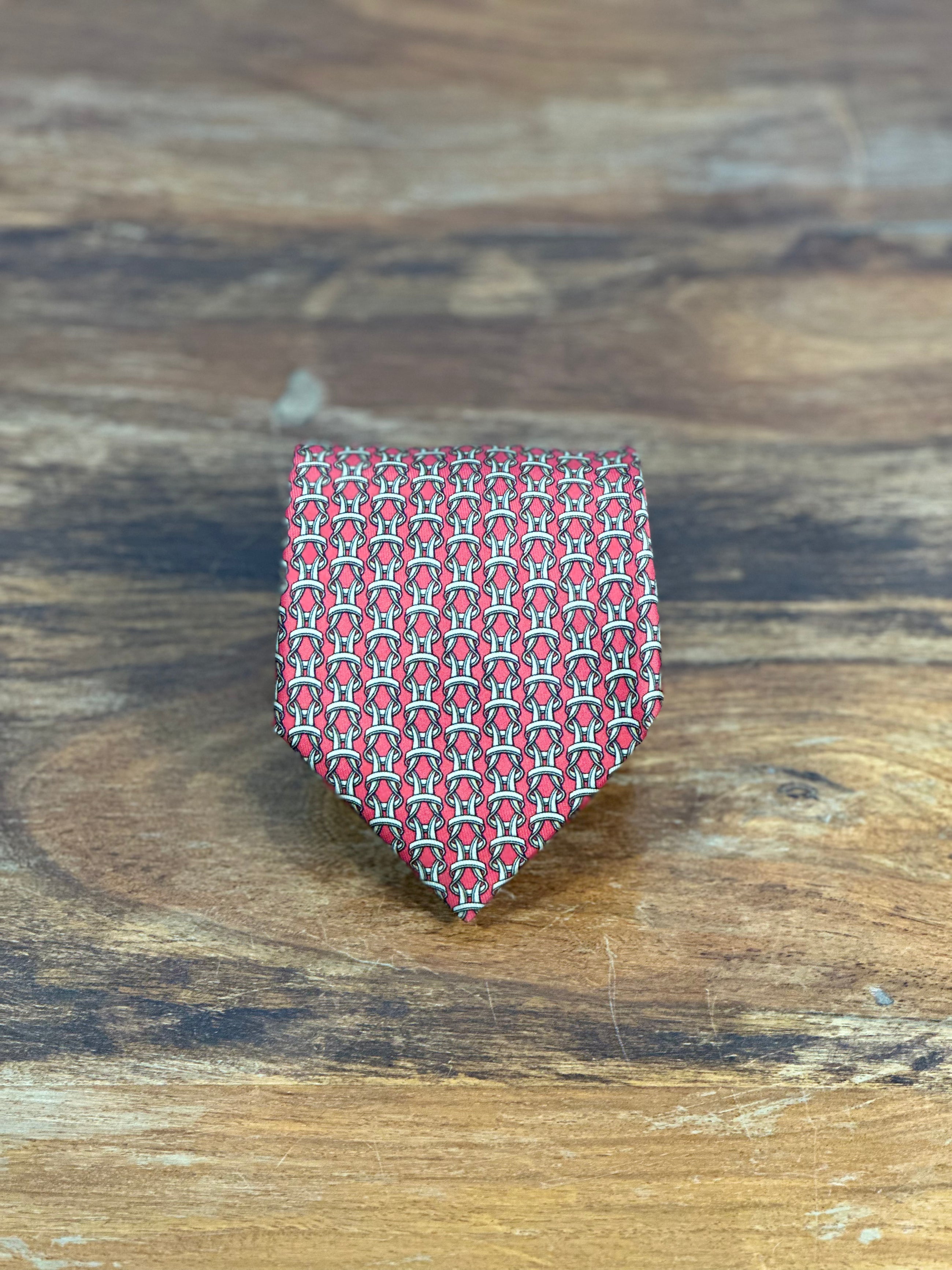 Corbata Hermés roja