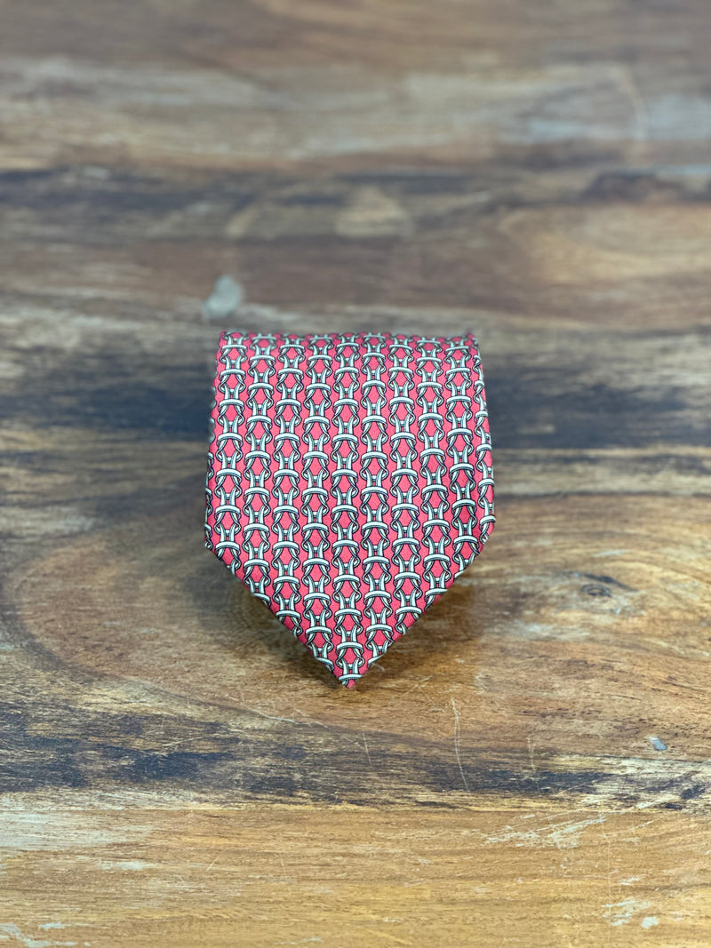 Corbata Hermés roja