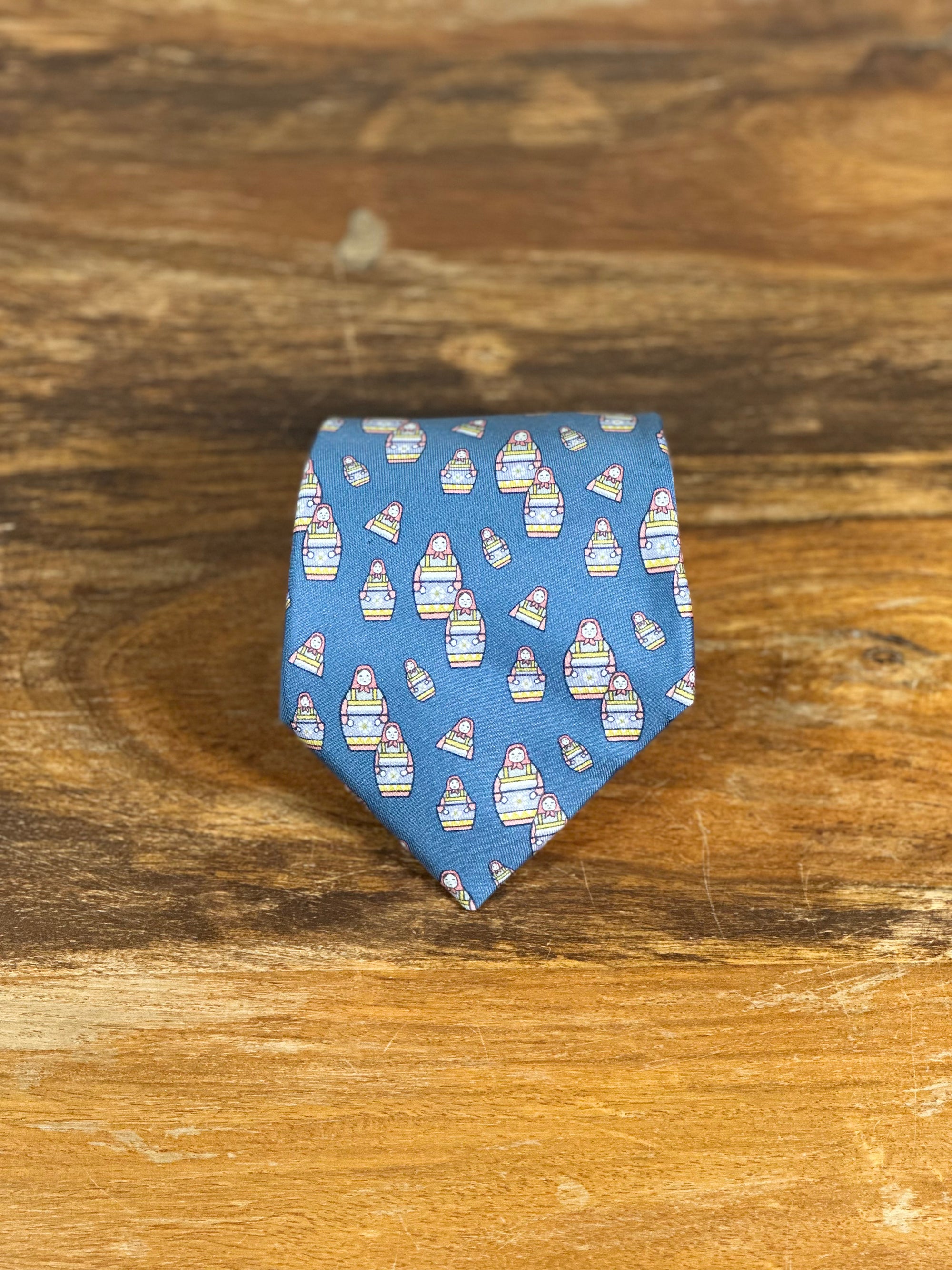 Corbata Hermés azul