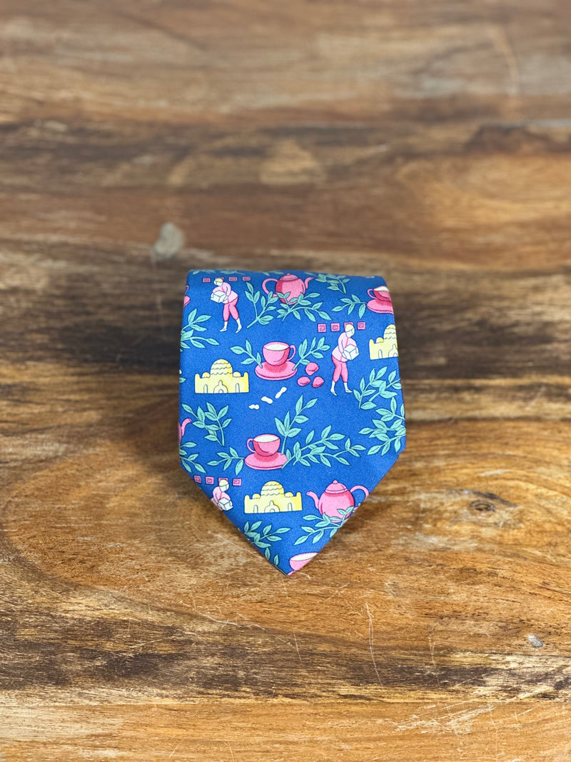 Corbata Hermés azul