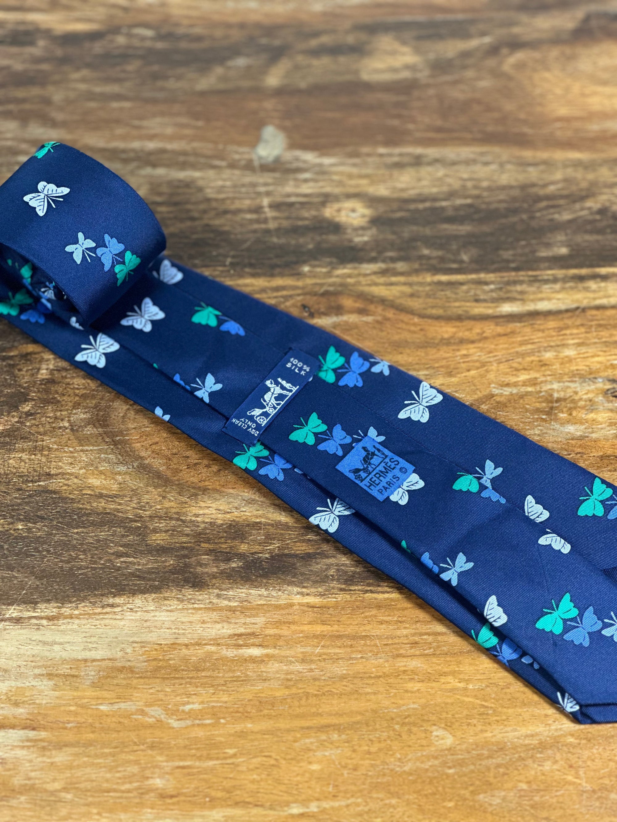 Corbata Hermés azul