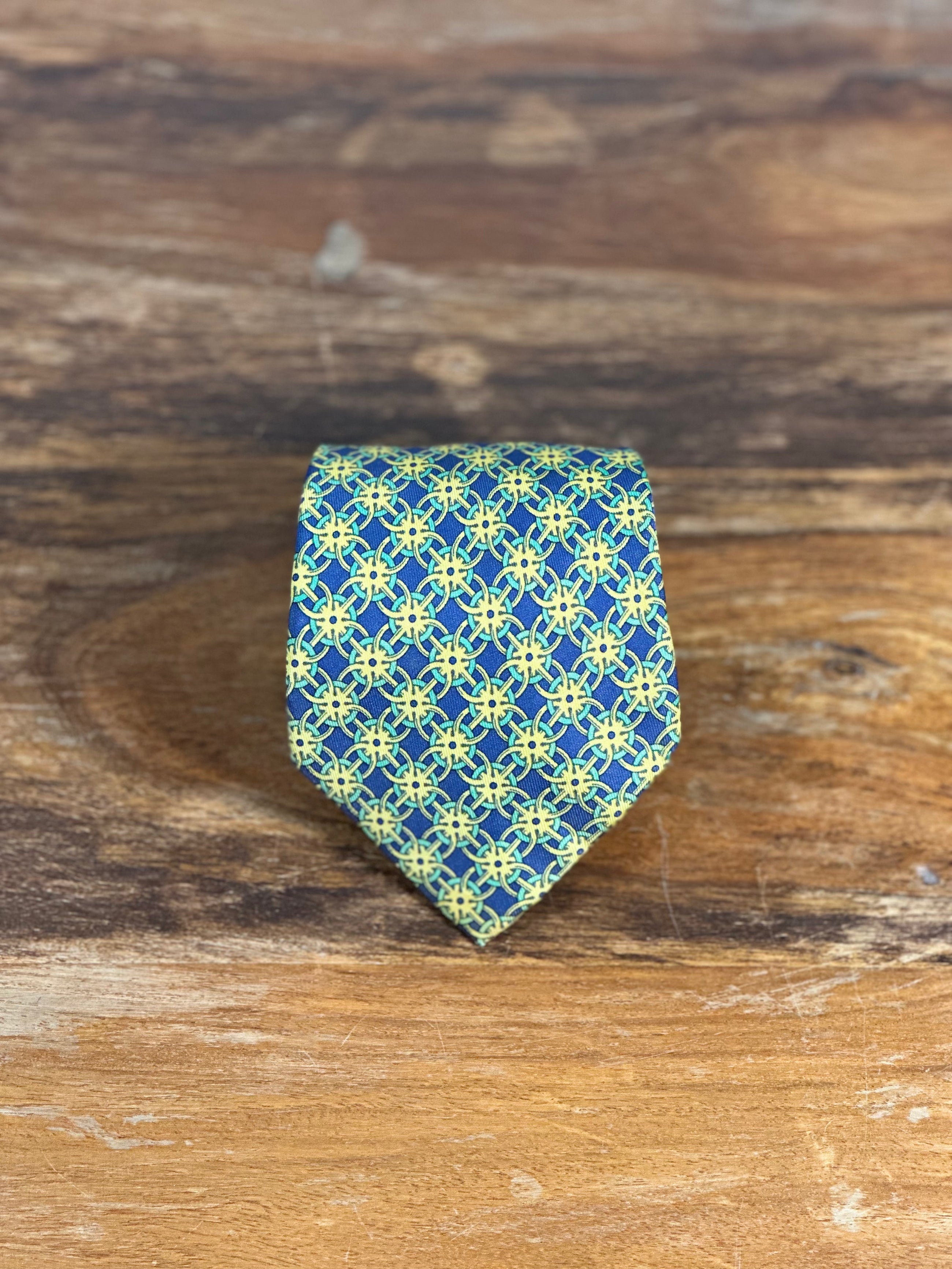 Corbata Hermés azul