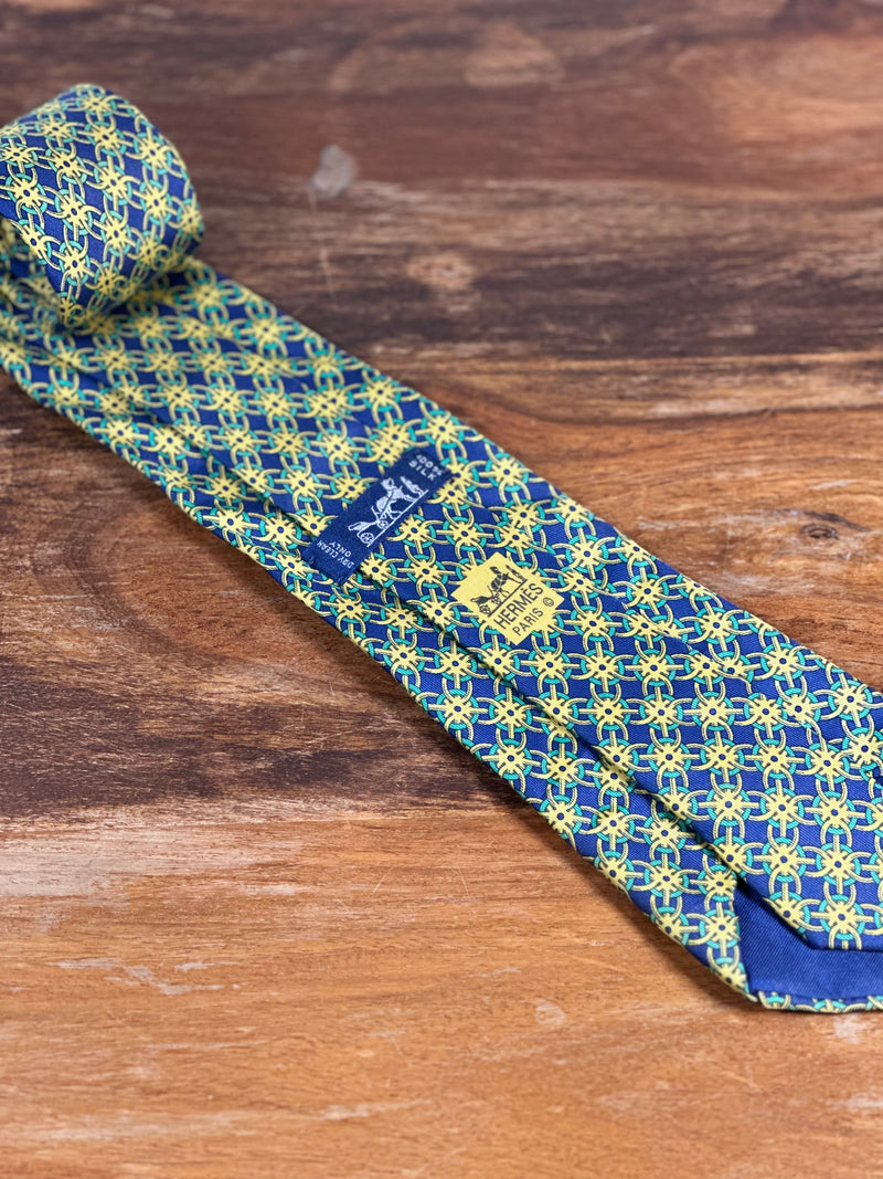 Corbata Hermés azul