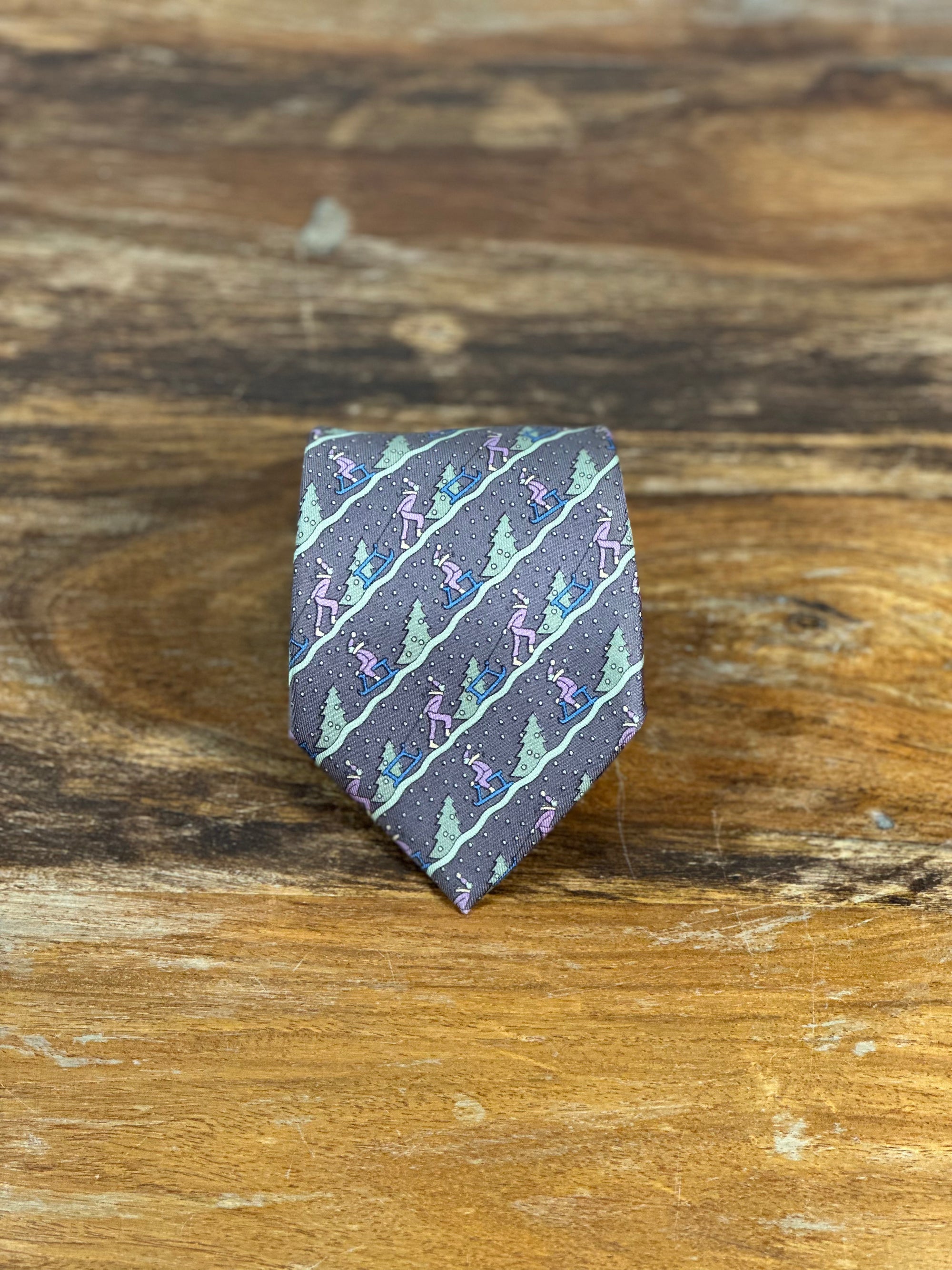 Corbata Hermés marrón