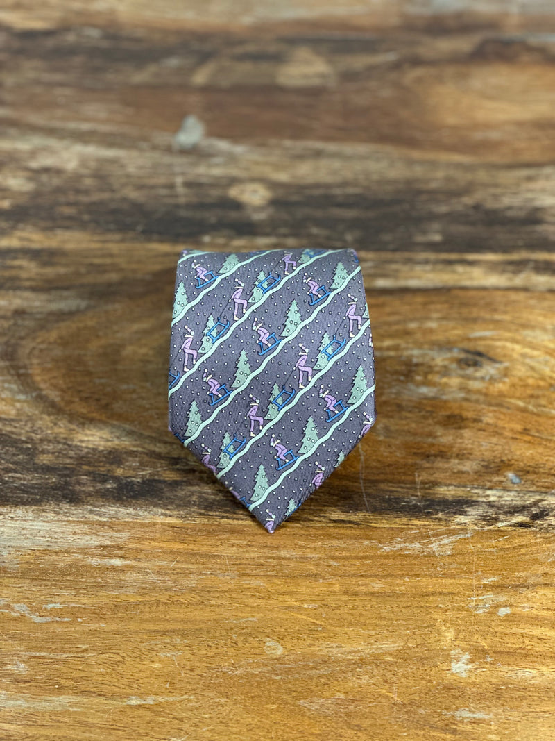 Corbata Hermés marrón