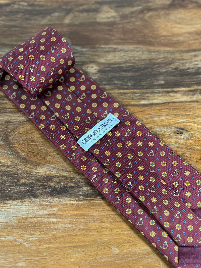 Corbata Giorgio Armani burdeos