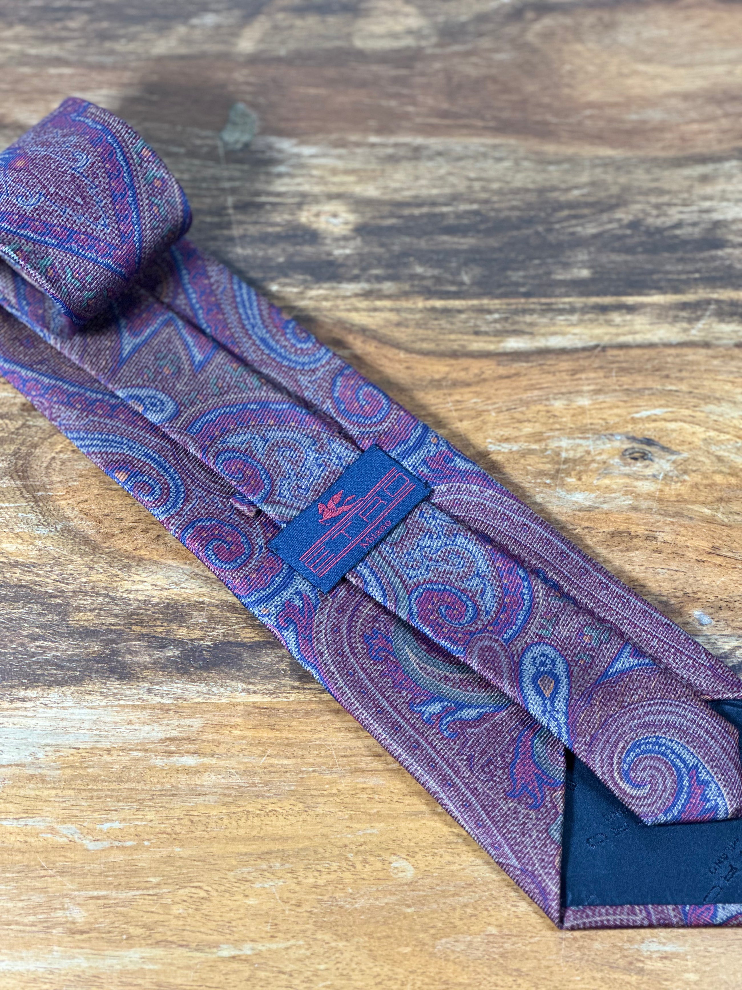 Corbata Etro burdeos