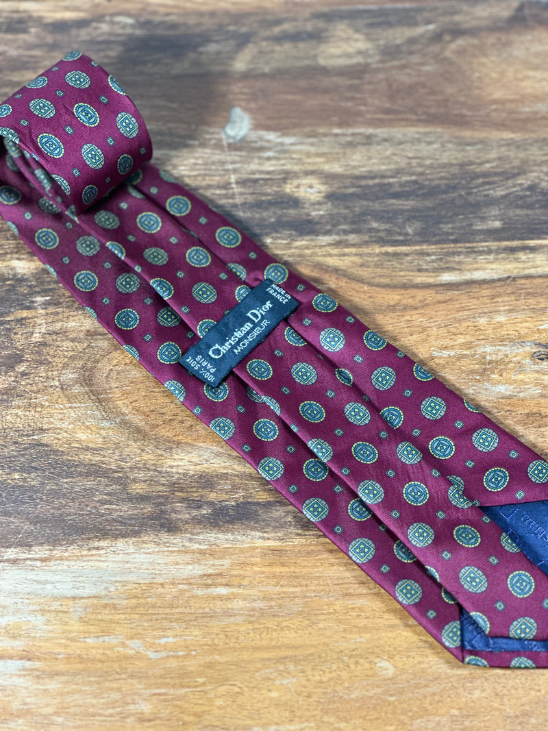 Corbata Dior burdeos