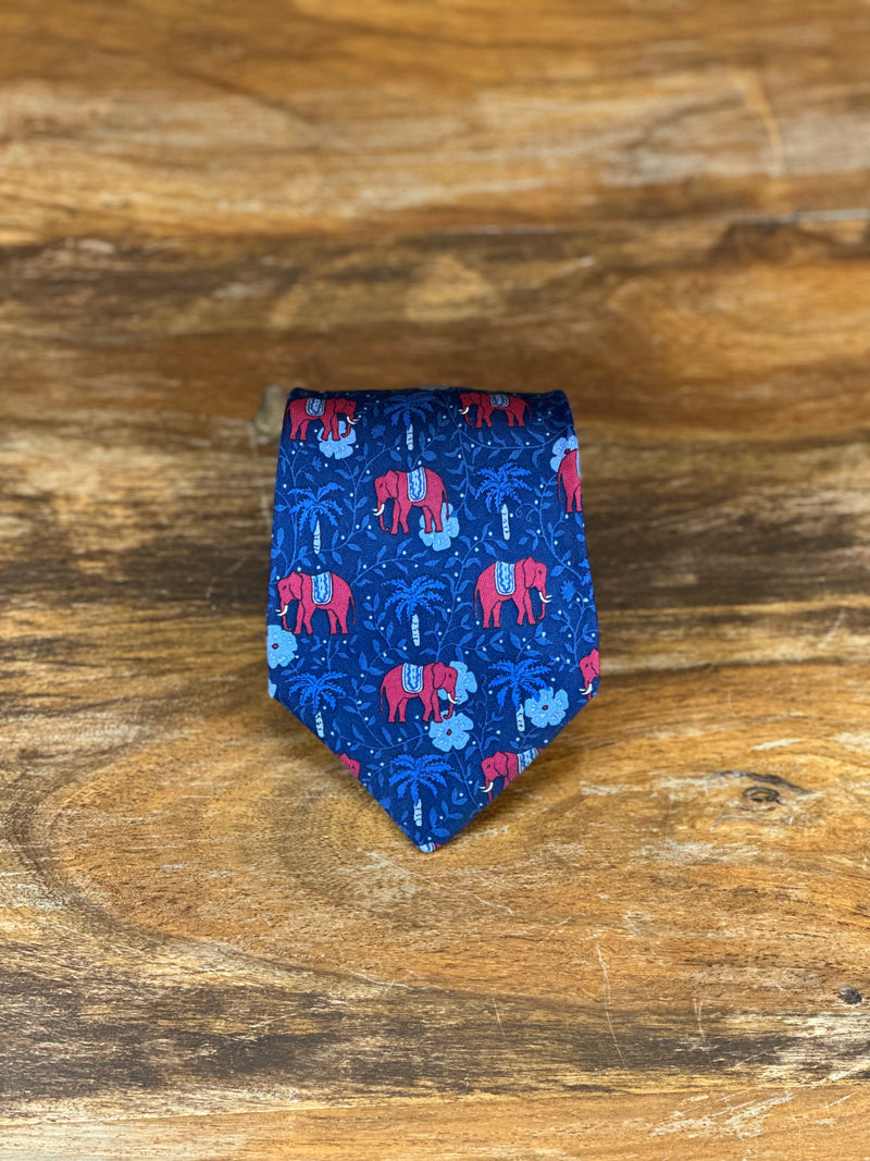 Corbata Hermés azul