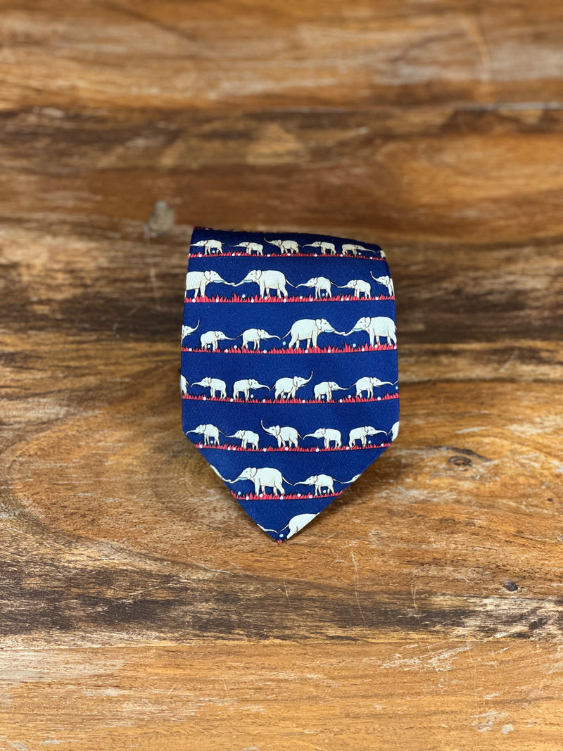 Corbata Hermés azul