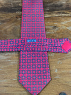 Corbata Hermés roja fresa