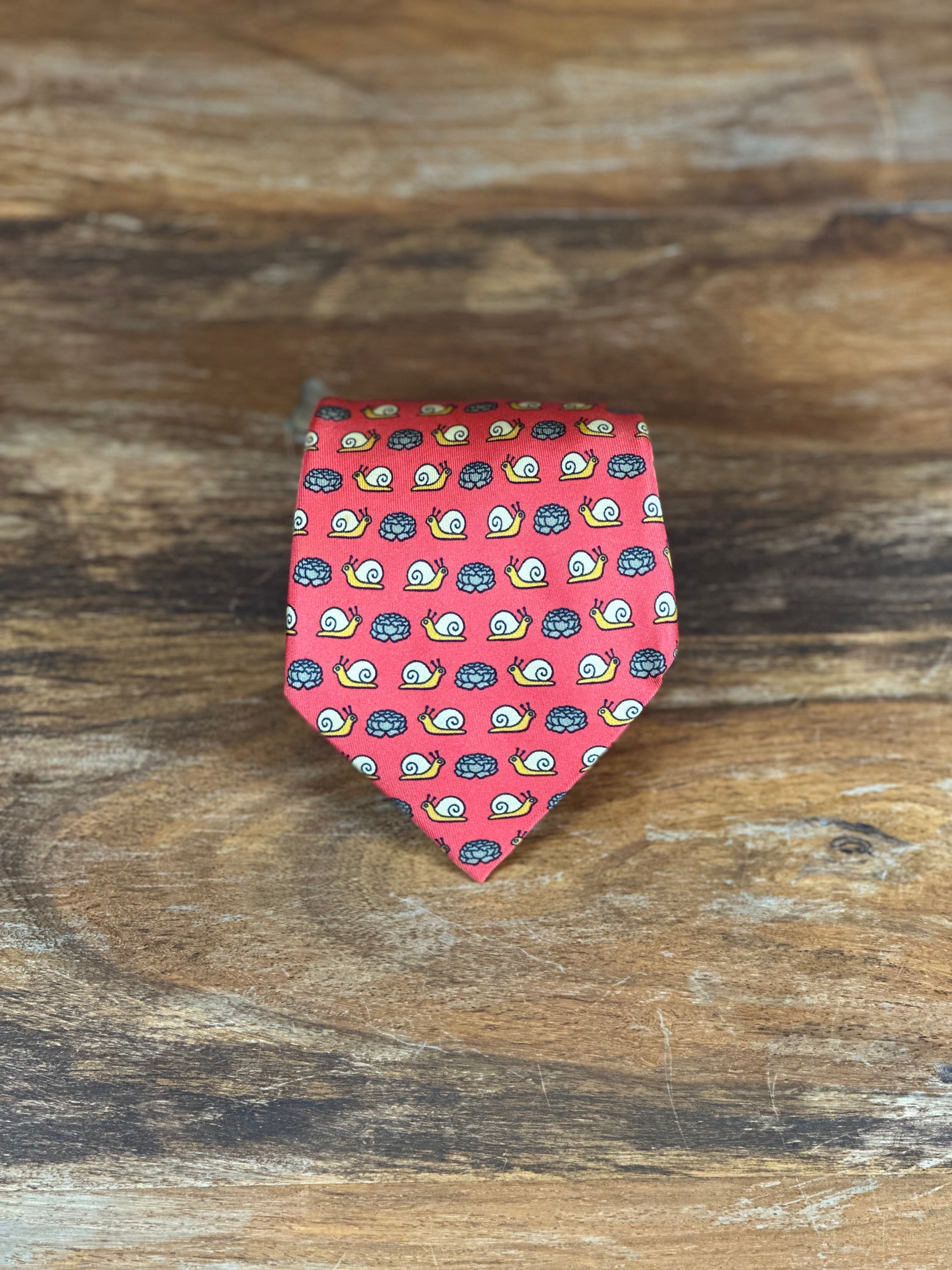 Corbata Hermés roja