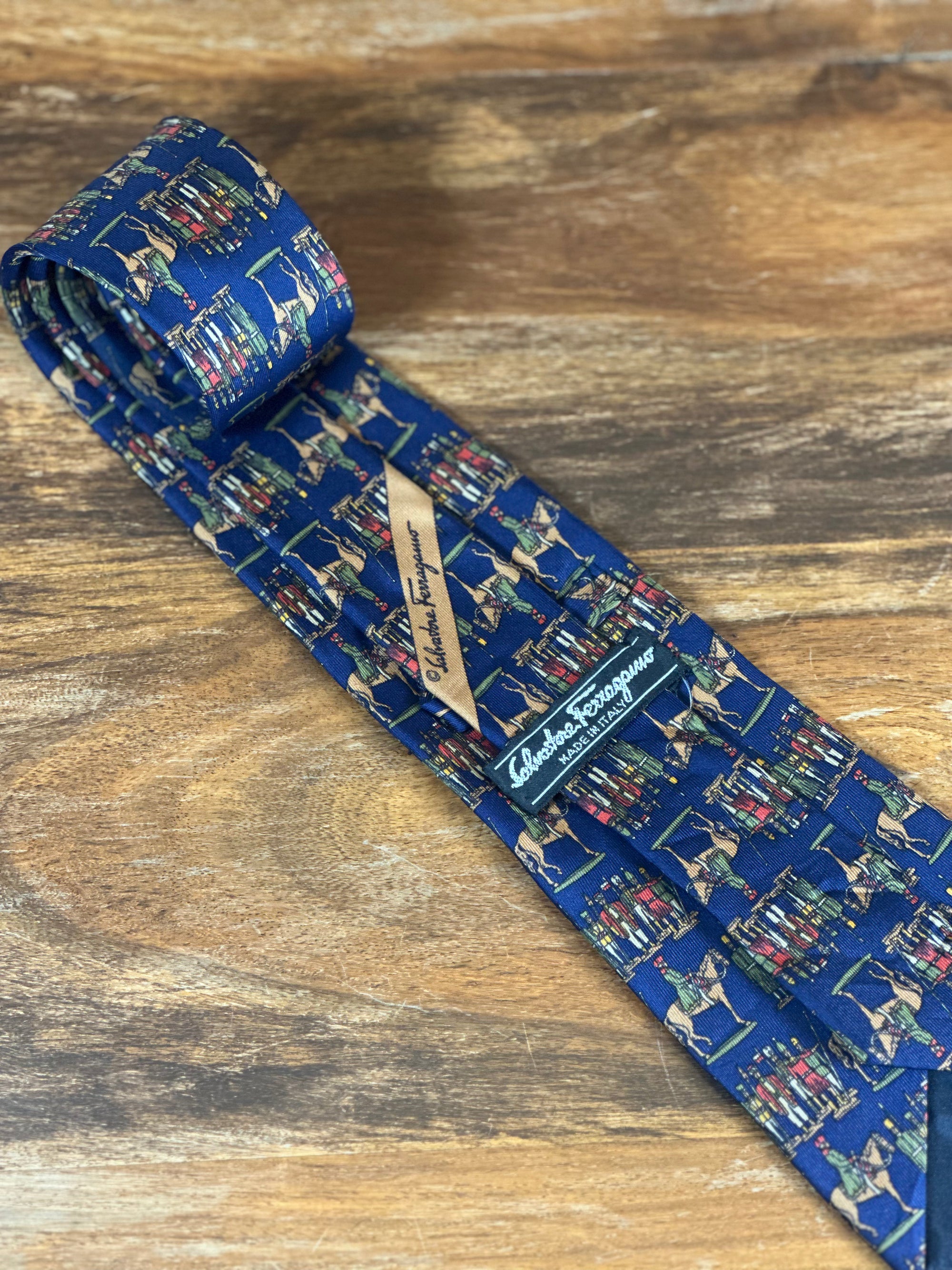 Corbata Salvatore Ferragamo azul