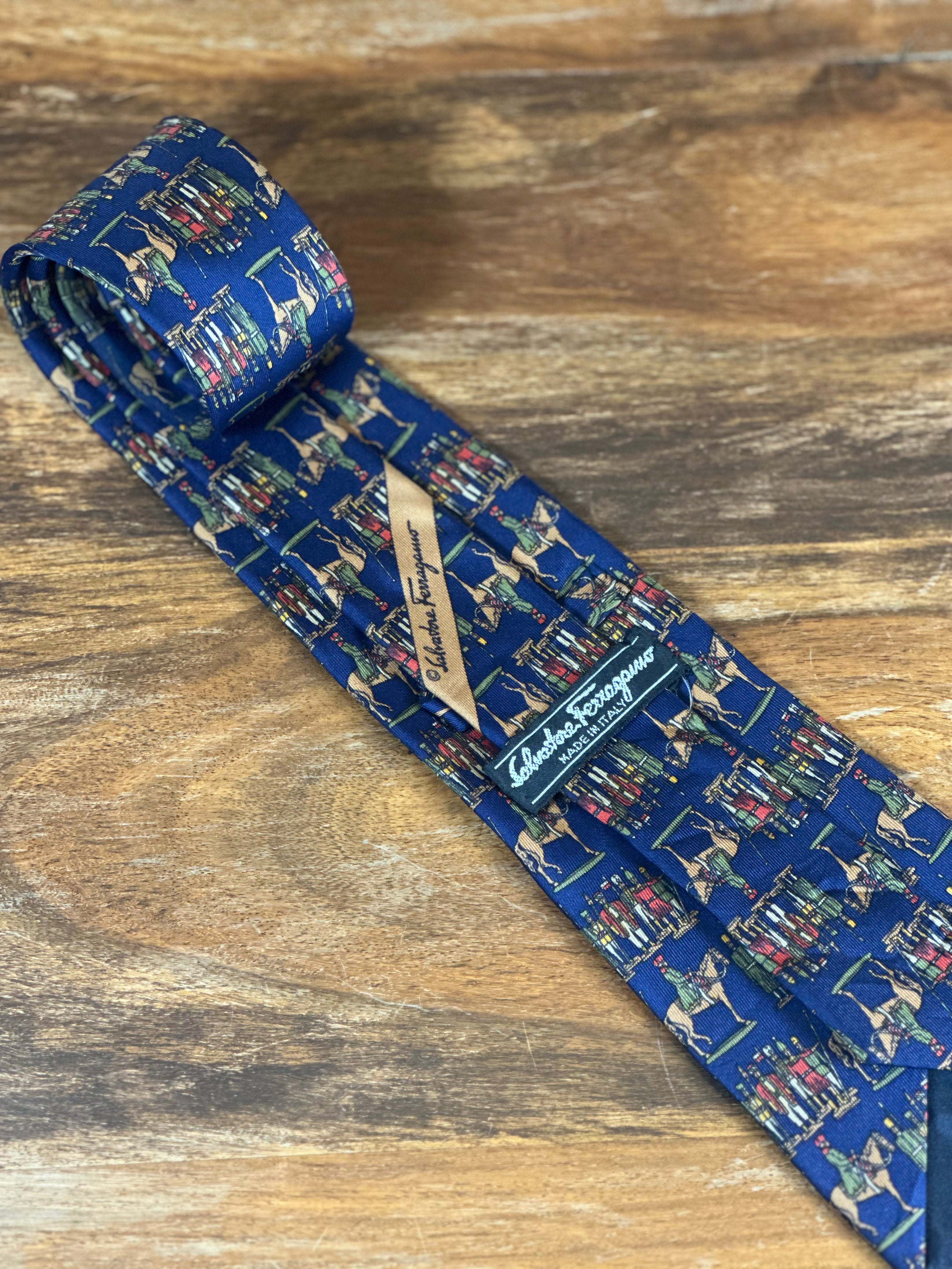 Corbata Salvatore Ferragamo azul