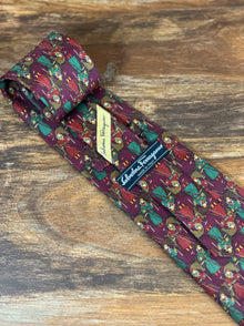 Corbata Salvatore Ferragamo burdeos