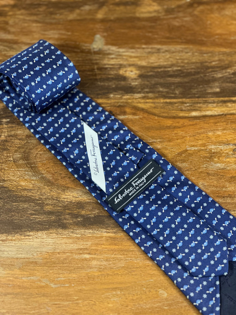 Corbata Salvatore Ferragamo azul