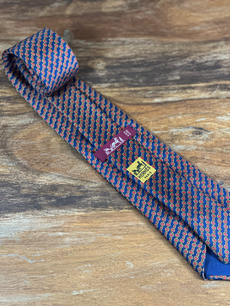 Corbata Hermés azul
