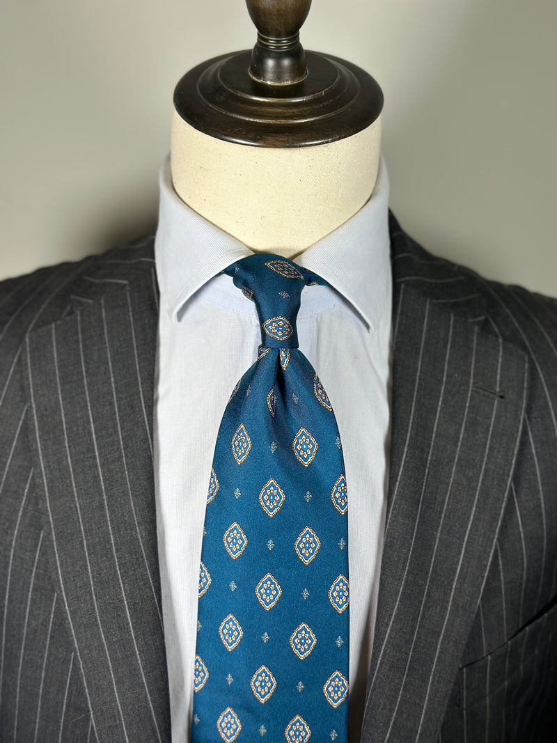 Corbata Varenna azul verdoso