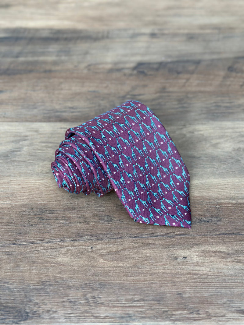 Corbata Savanna burdeos