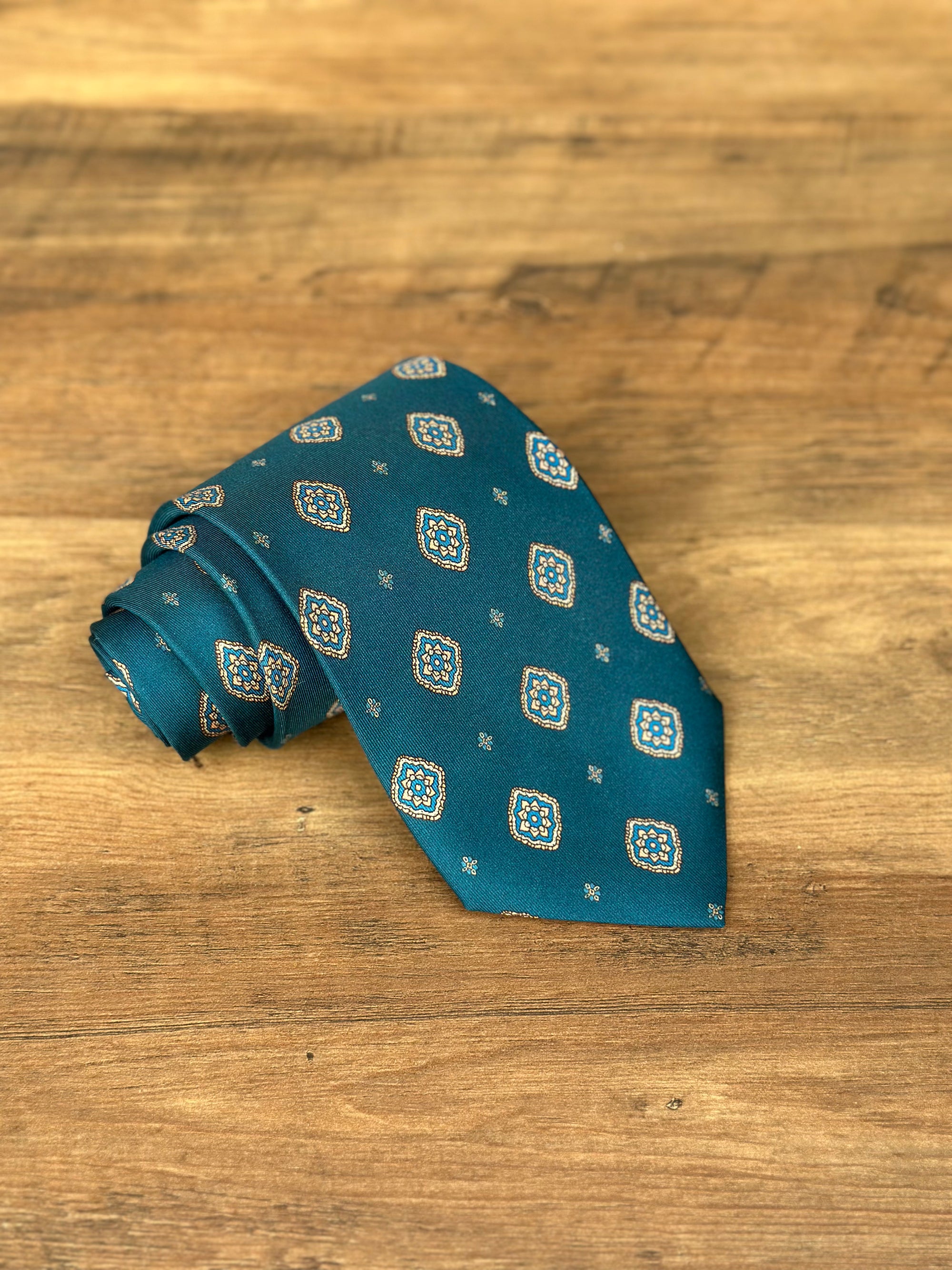 Corbata Varenna azul verdoso