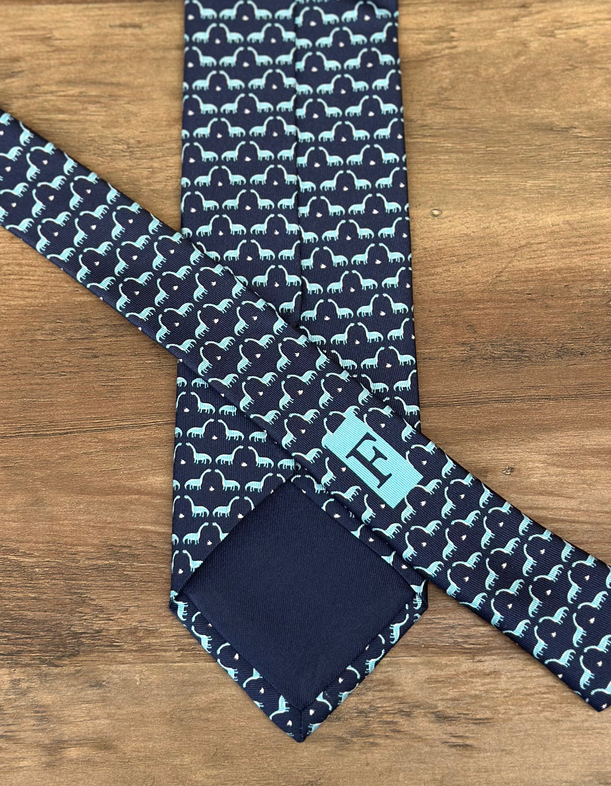 Corbata Jurassic azul