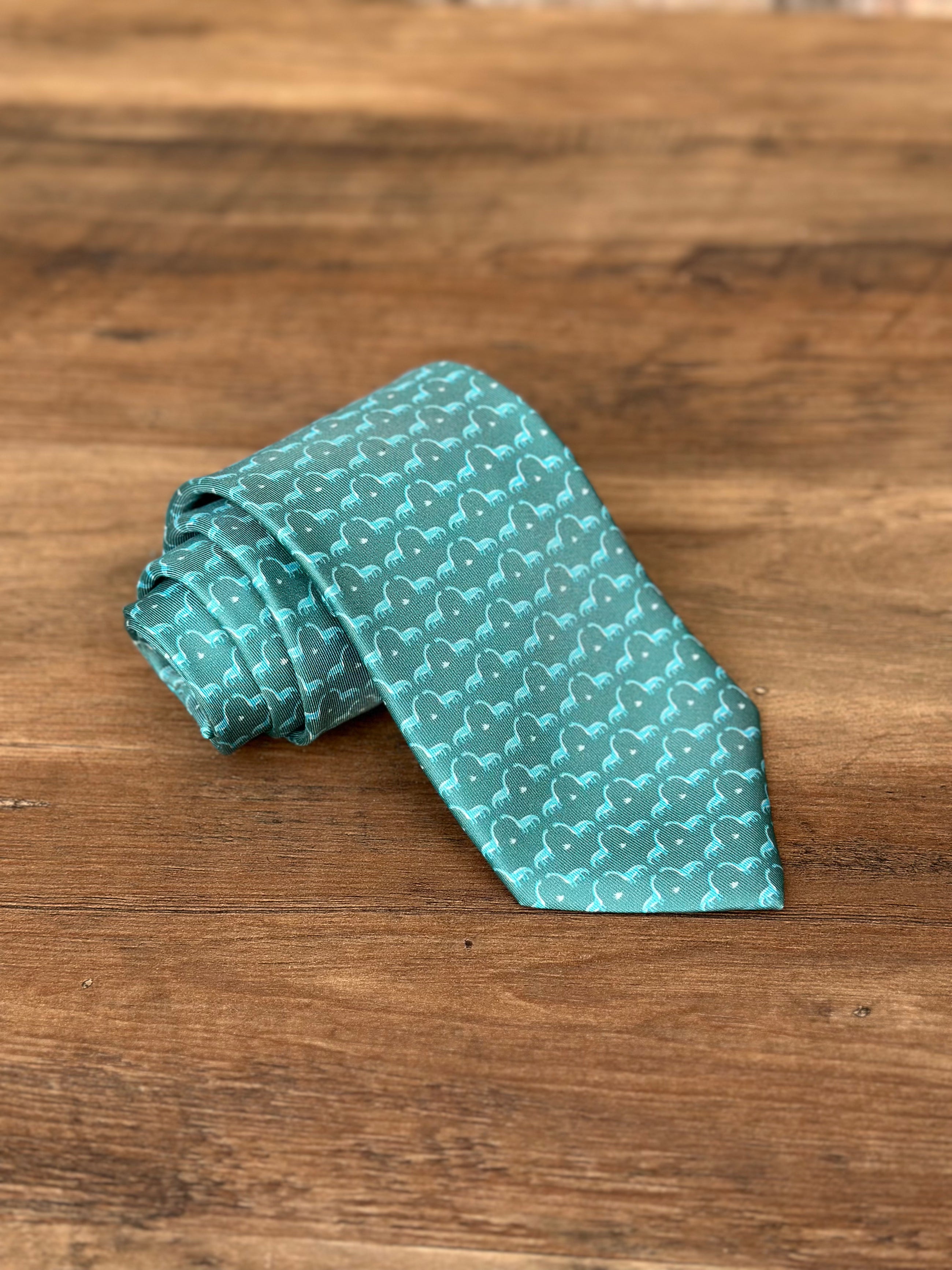 Corbata Jurassic verde