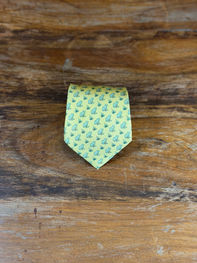 Corbata Hermés amarilla