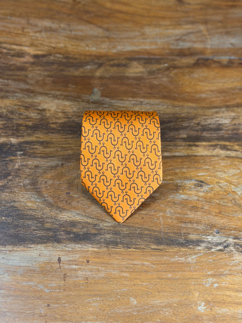 Corbata Hermés naranja