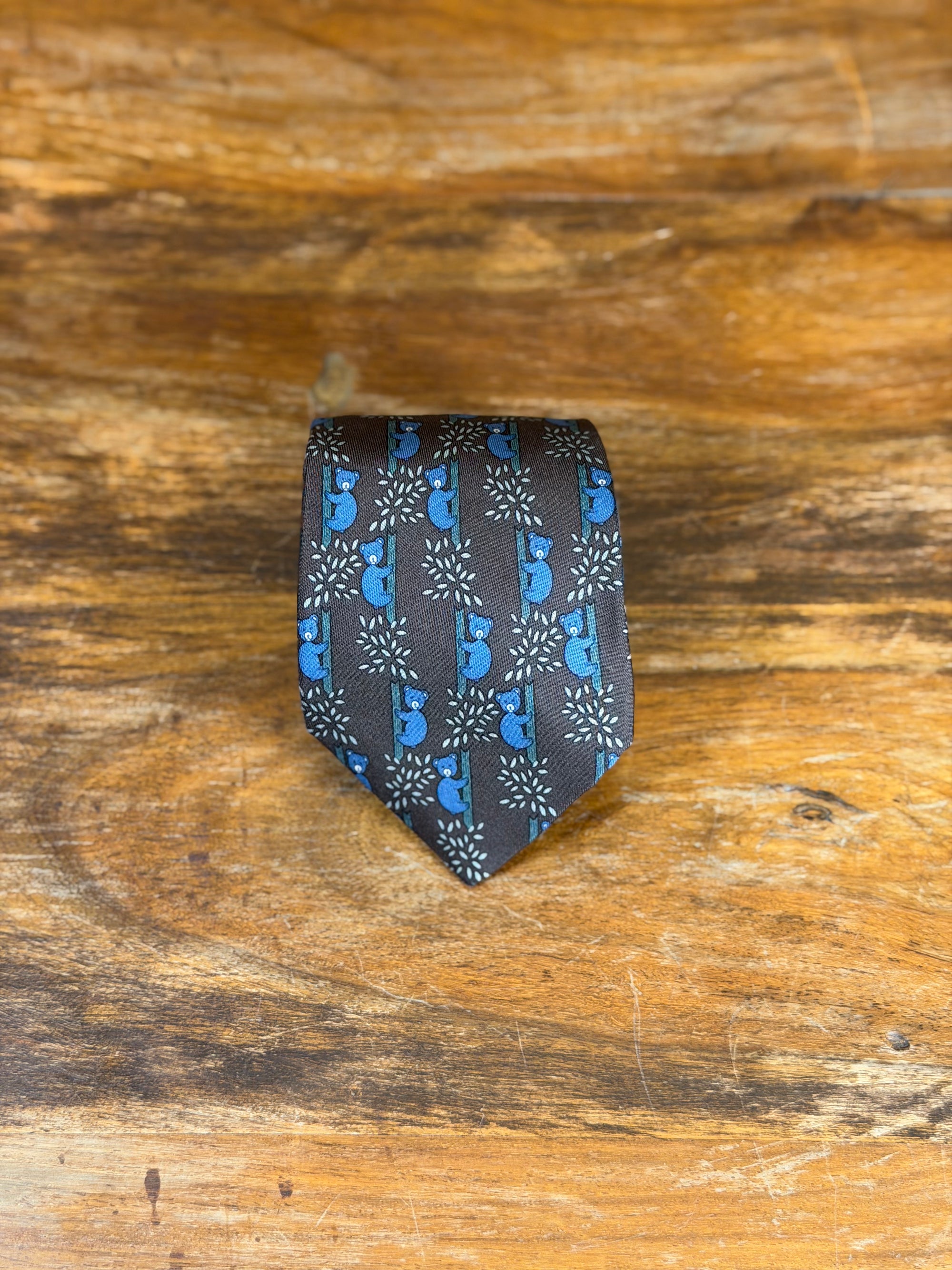 Corbata Hermés marrón