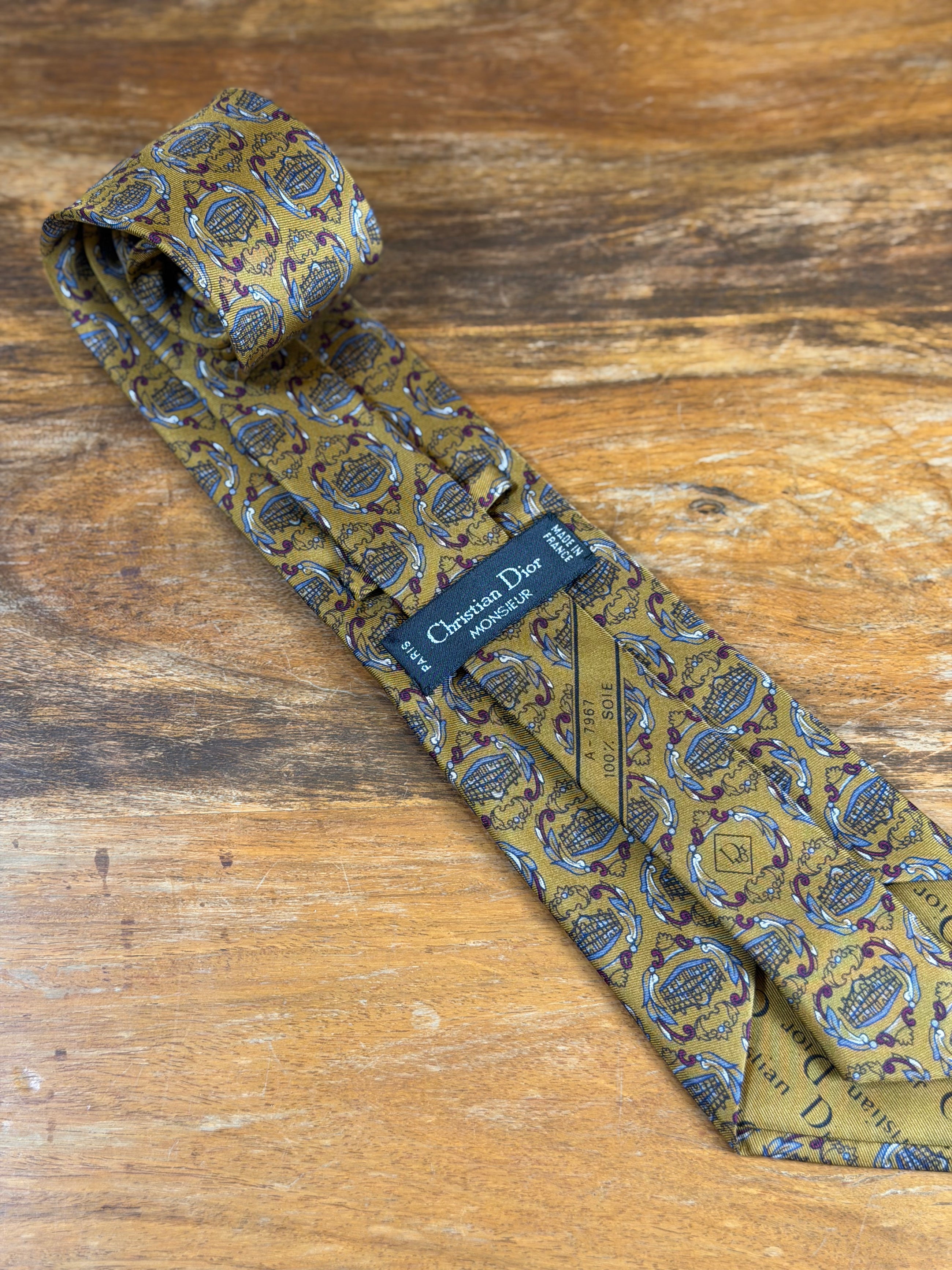 Corbata Dior ocre