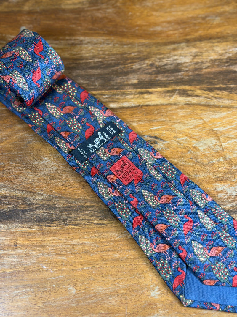 Corbata Hermés azul