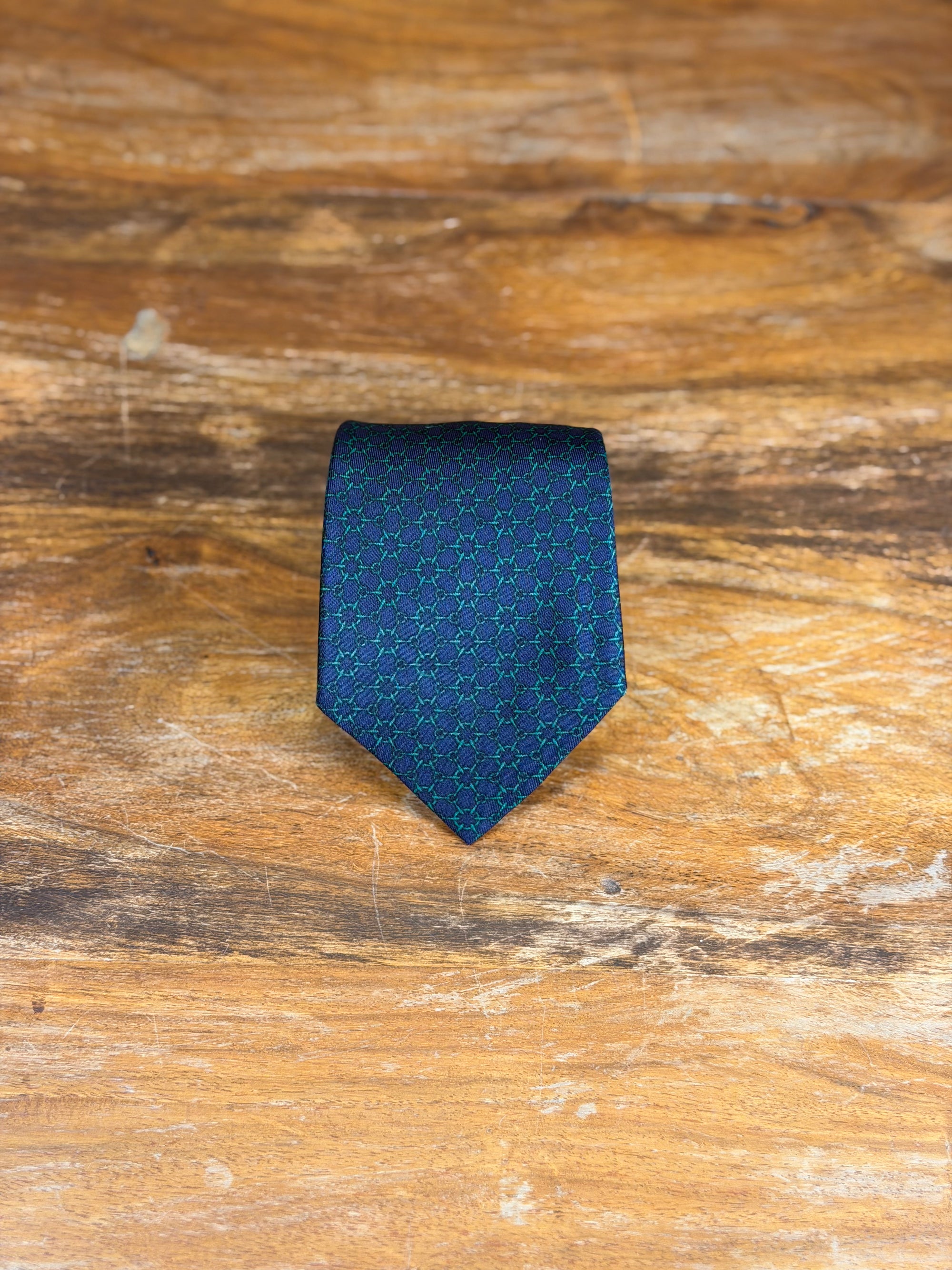 Corbata Hermés azul