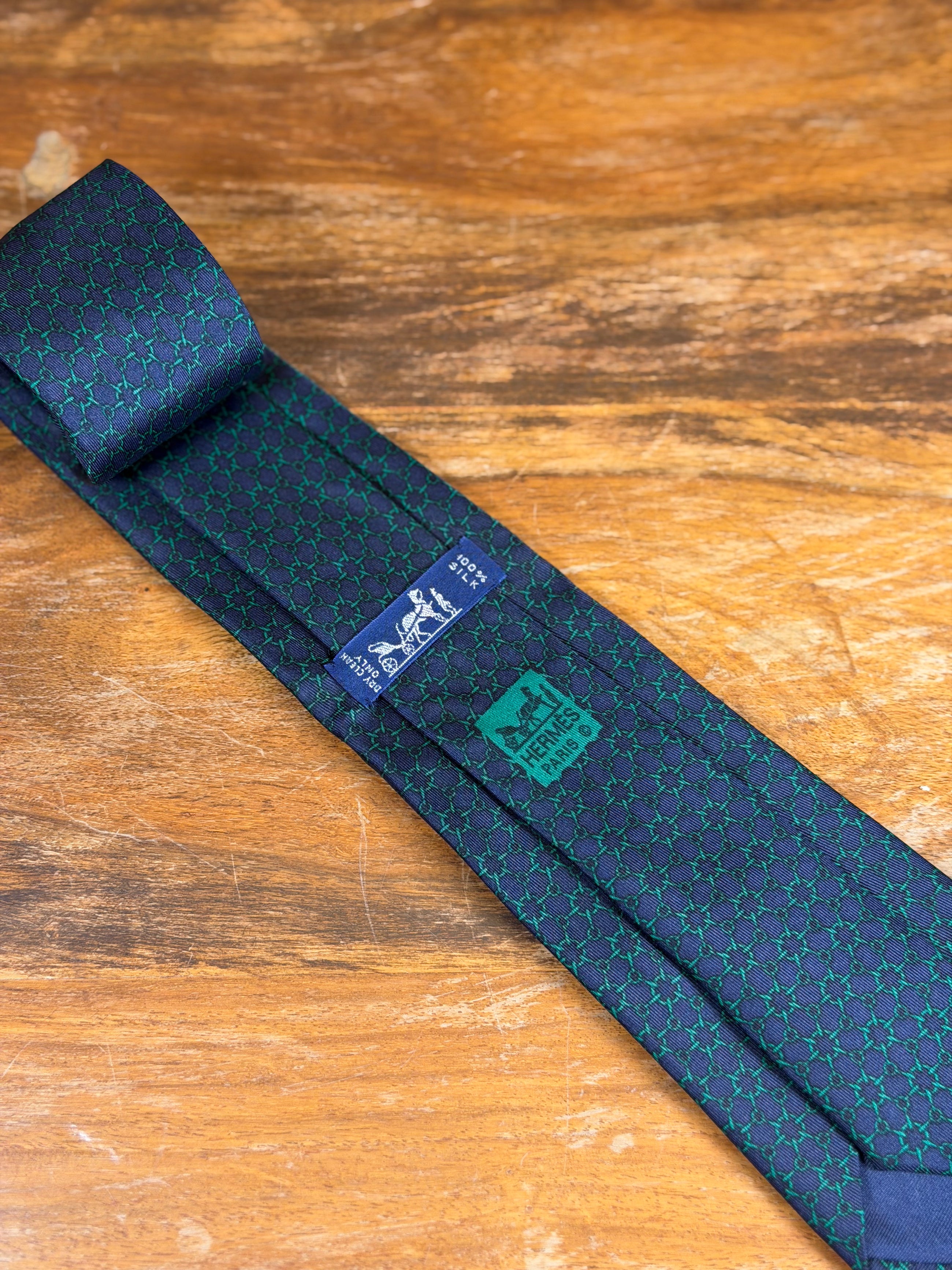 Corbata Hermés azul