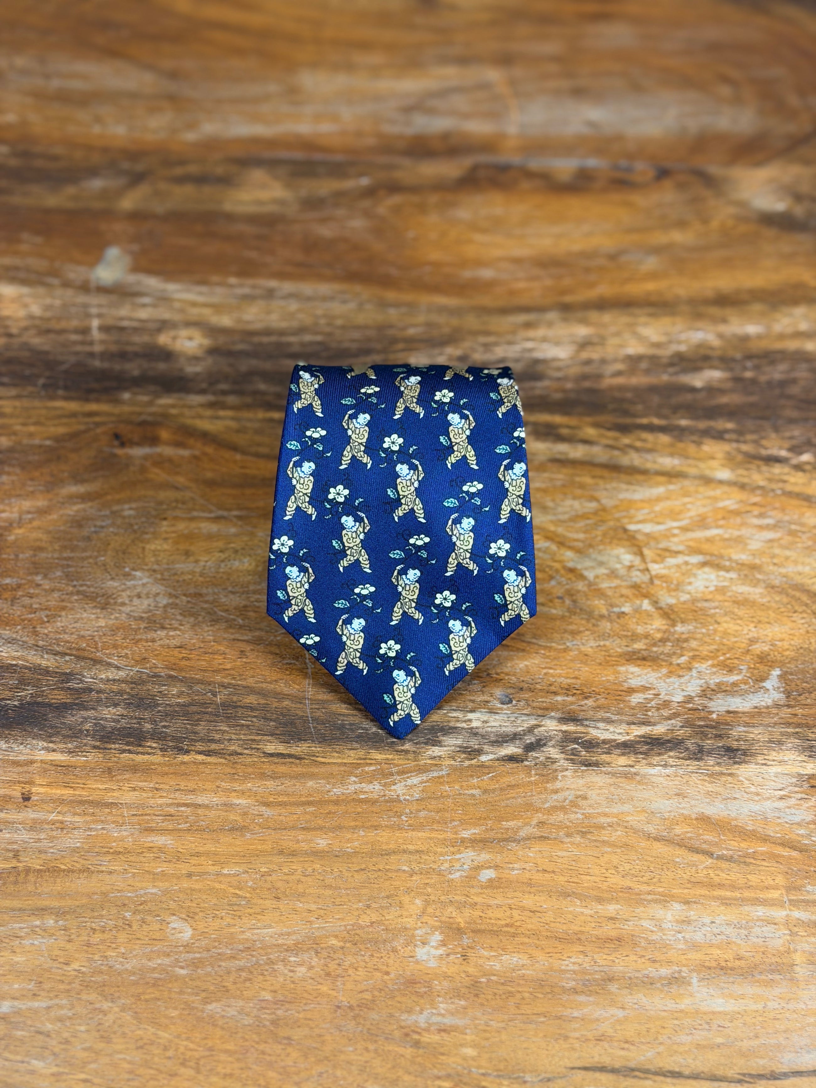 Corbata Hermés azul