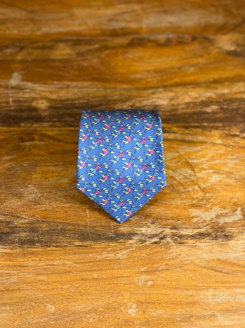 Corbata Hermés azul