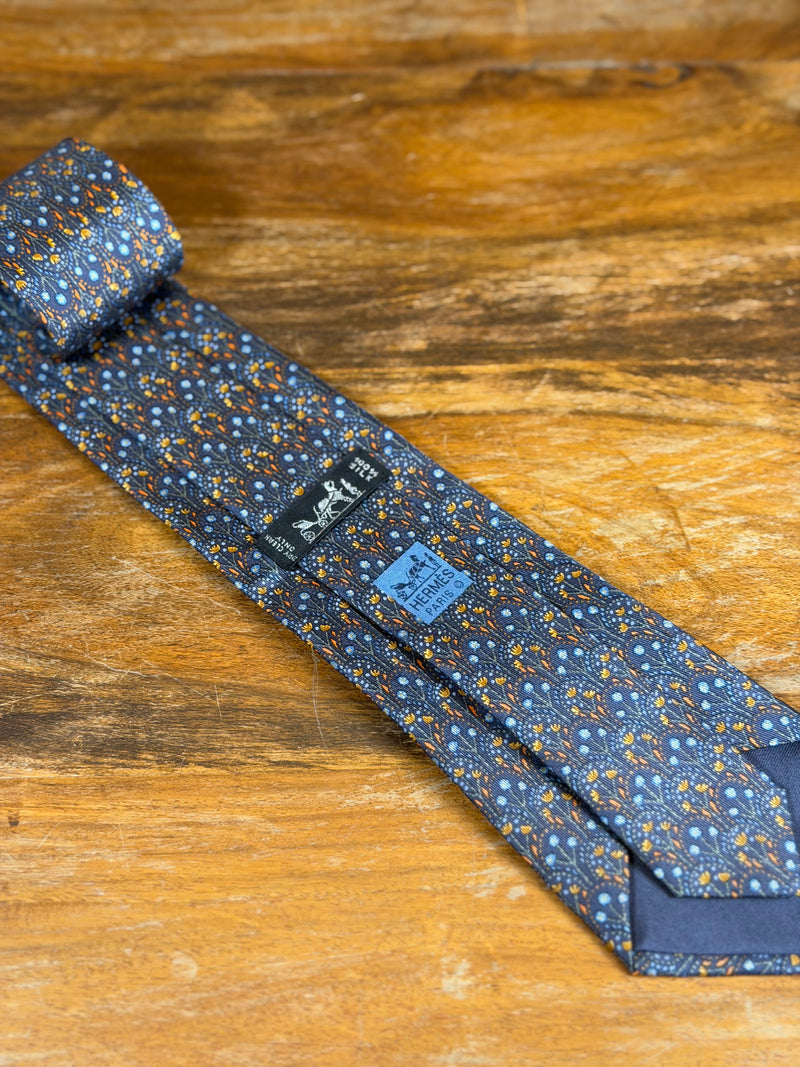Corbata Hermés azul