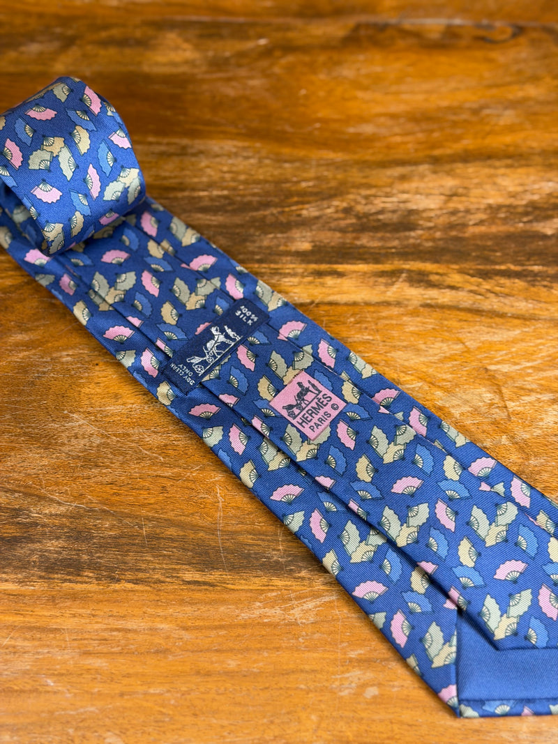 Corbata Hermés azul
