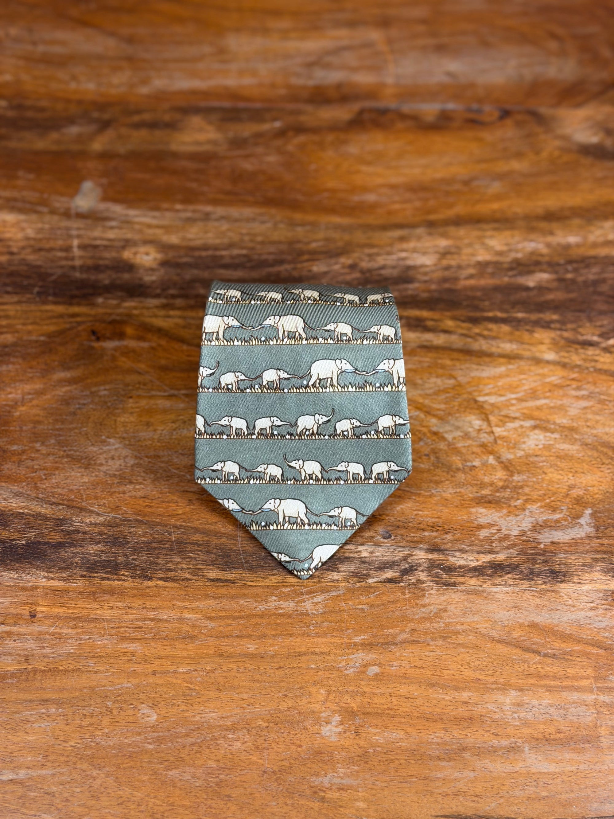 Corbata Hermés verde