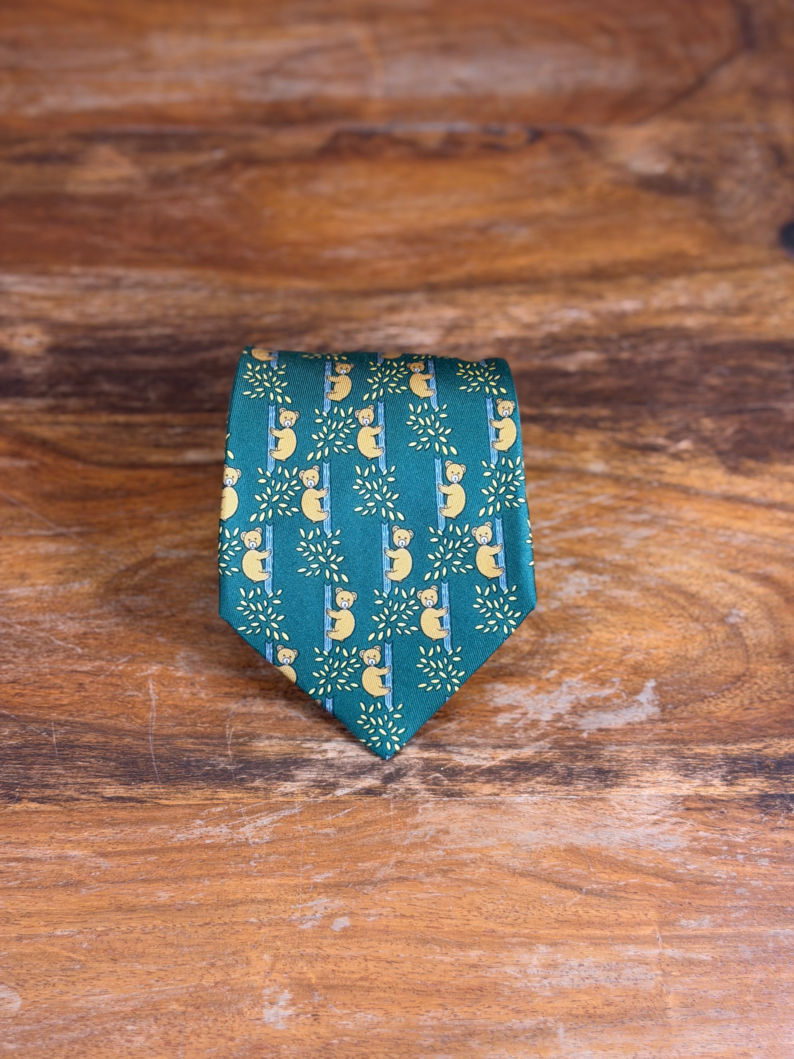 Corbata Hermés verde