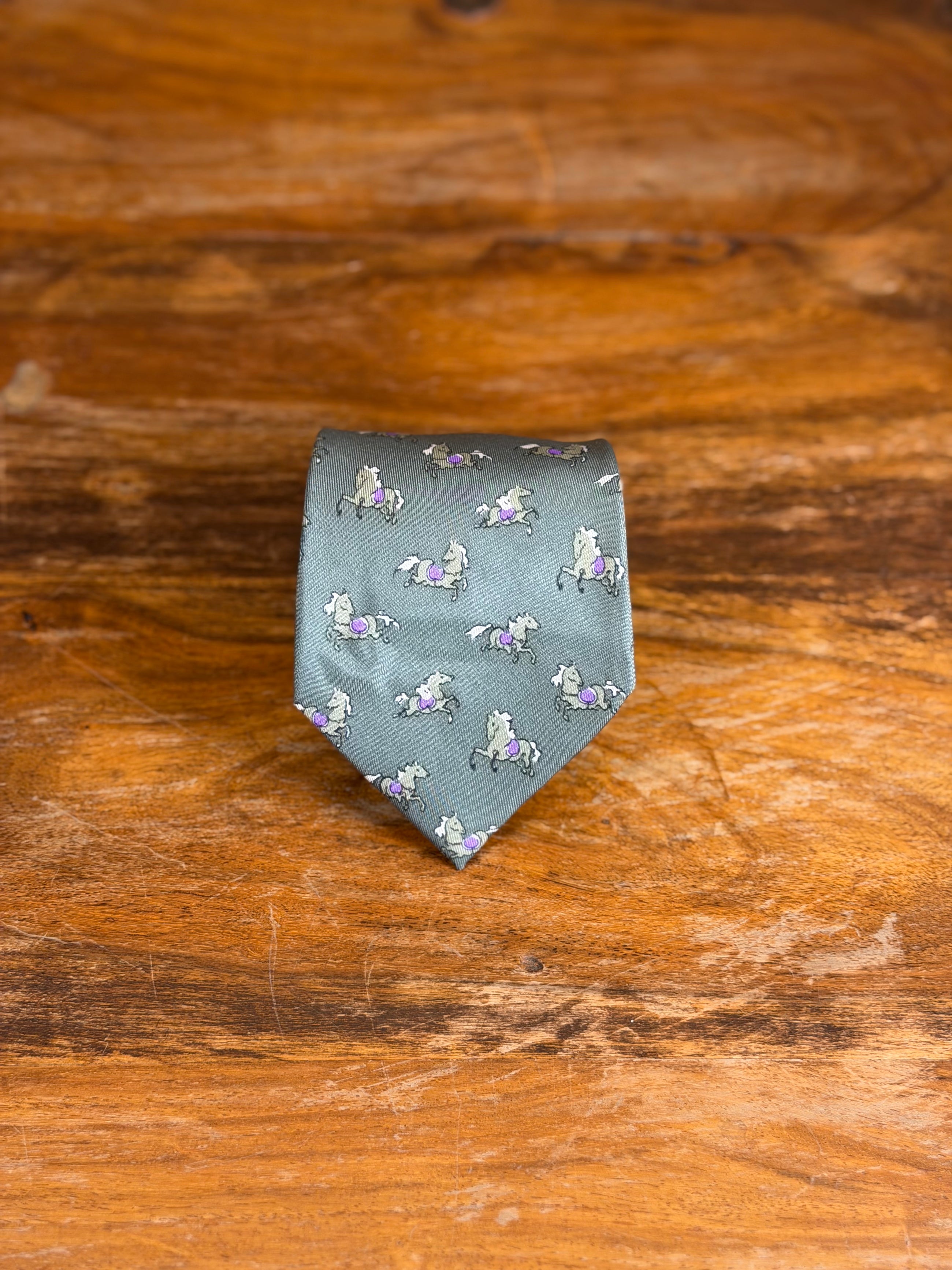 Corbata Hermés verde