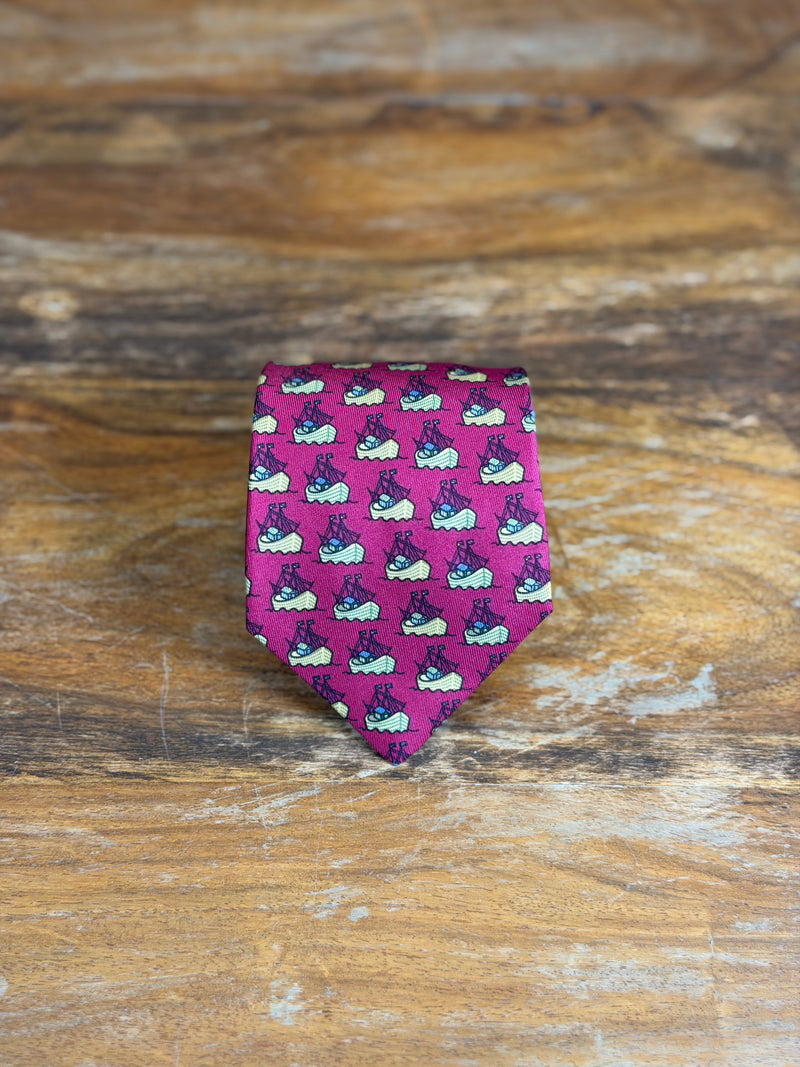 Corbata Hermés burdeos