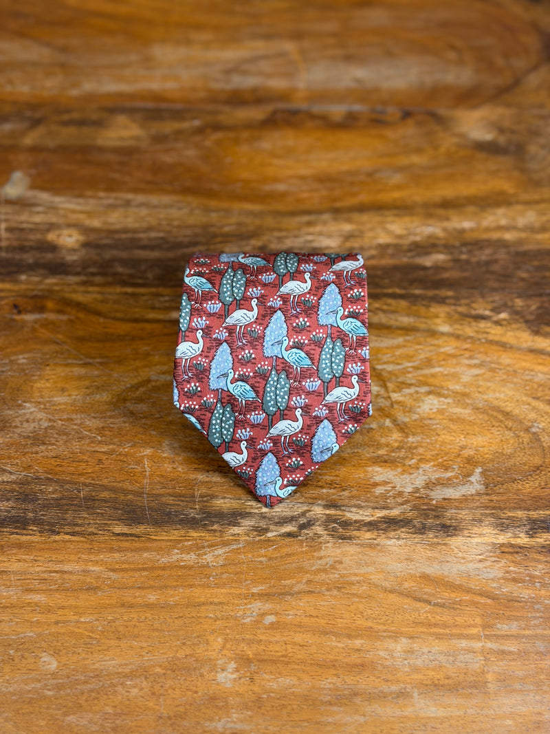 Corbata Hermés burdeos